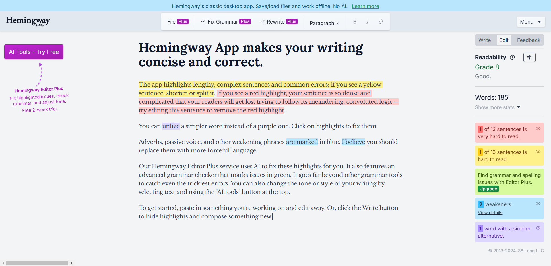 Hemingway Editor