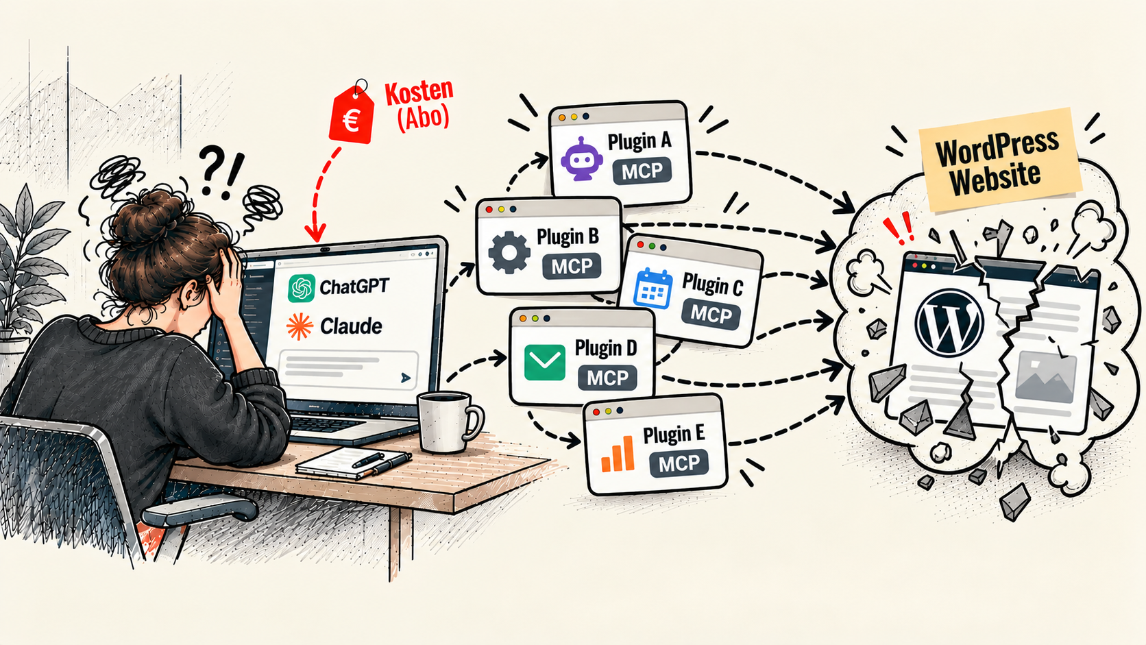 Mehrere WordPress-Plugins mit MCP-Funktion überlasten die Verbindung zur Website.